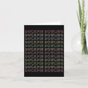 Retro Duckpin Bowling Repetitive Vintage Bowler  Card