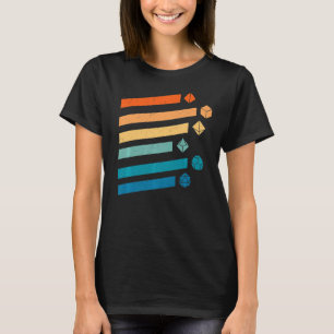 Retro Dungeons Dice Shirt D20 Dragons Fantasy Gami