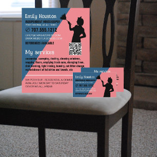 Retro Duster Silhouette, Housekeeper, Maid Flyer