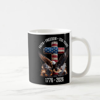 Retro Eagle Faith - Freedom - 250 Years Christian Coffee Mug