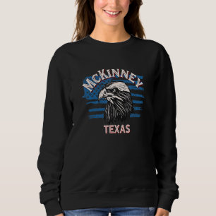 Retro Eagle Usa Flag Texas Vintage Mckinney Sweatshirt