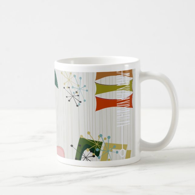 Retro Eames-Era Atomic Inspired Coffee Mug (Right)