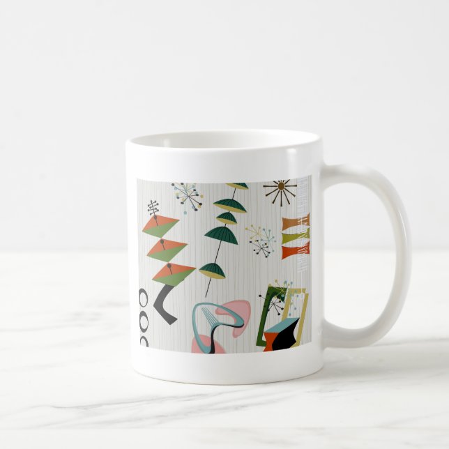 Retro Eames-Era Atomic Inspired Coffee Mug (Right)