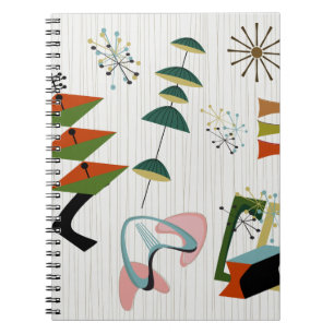 Retro Eames-Era Atomic Inspired Notebook