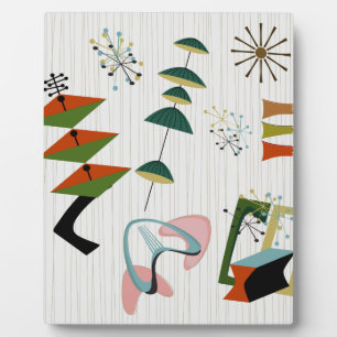 Retro Eames-Era Atomic Inspired Plaque