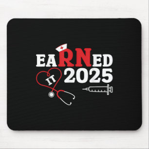 Retro Earned It Rn 2025 Nursing School Graduate Te Mouse Pad