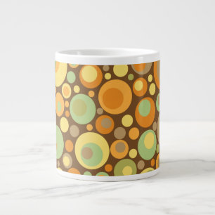 Retro Earth-Tone Circles Jumbo Mug