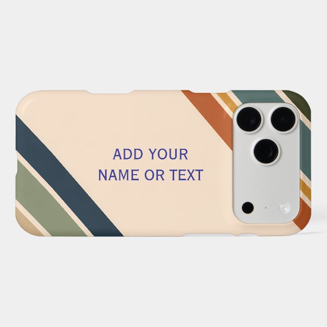 Retro Earth Tone Personalised Custom Name i (Back Horizontal)