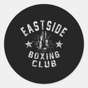 Retro East Side Boxing Club - Vintage Distressed  Classic Round Sticker