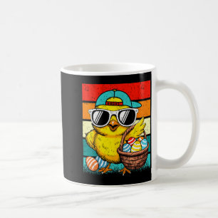 Retro Easter Chick Sungles Egg Basket Kids Boys Gi Coffee Mug