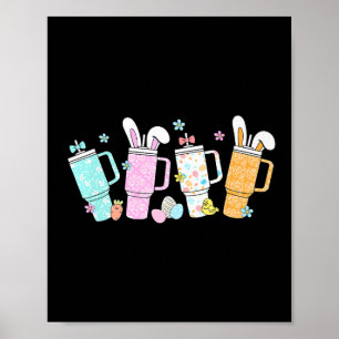 Retro Easter Day Stanley Tumbler Inspired Girls Ki Poster