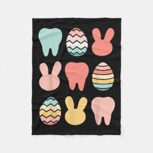 Retro Easter Dentist Dental Istant Oral Hygienist  Fleece Blanket