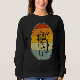Retro Easter Egg Graphic  Easter Day Goldendoodle  Sweatshirt