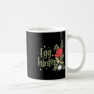 Retro Easter Egg Hunter Camo Bunny With Hat  Coffee Mug
