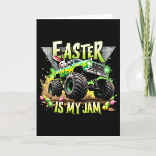Retro Easter Is My Jam Monster Truck Off-road Fun  Card