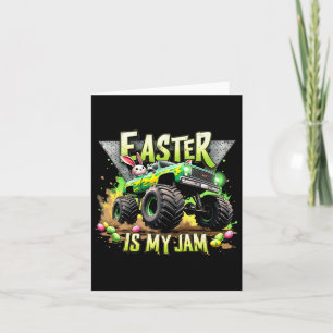 Retro Easter Is My Jam Monster Truck Off-road Fun  Card