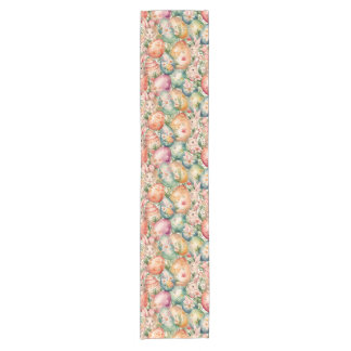 Retro Easter seamless pattern. Watercolor Short Table Runner