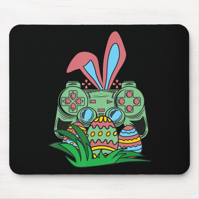 Retro Easter Video Game Easter Gaming Graphics Hap Mouse Pad (Front)