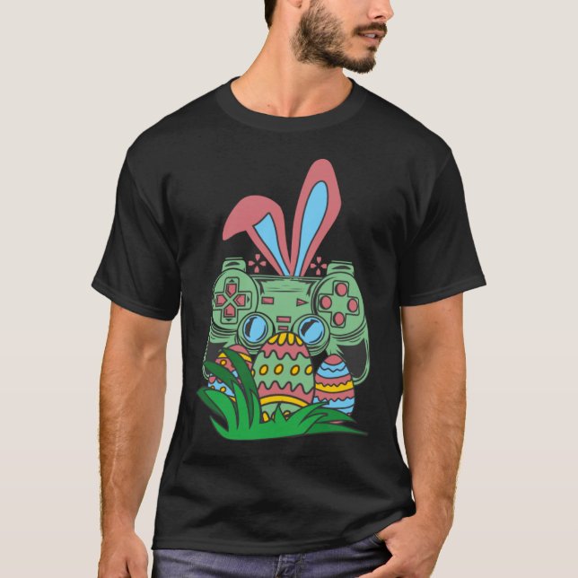 Retro Easter Video Game Easter Gaming Graphics Hap T-Shirt (Front)