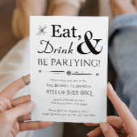 Retro Eat Drink Be Partying 4th Of July Party