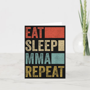 Retro Eat Sleep MMA Repeat MMA Apparel Funny MMA Card