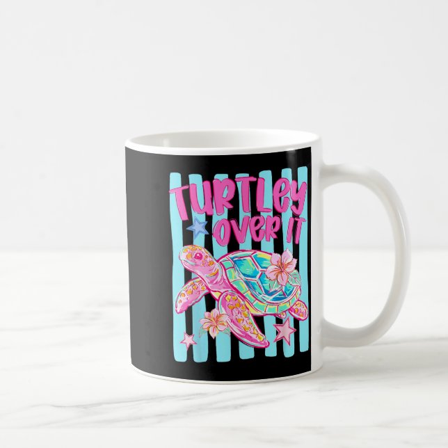 Retro ed Turtley Over Funny Sea Turtle Summer Coffee Mug (Right)