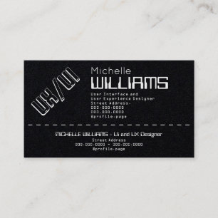 Retro edition retro future style black business card
