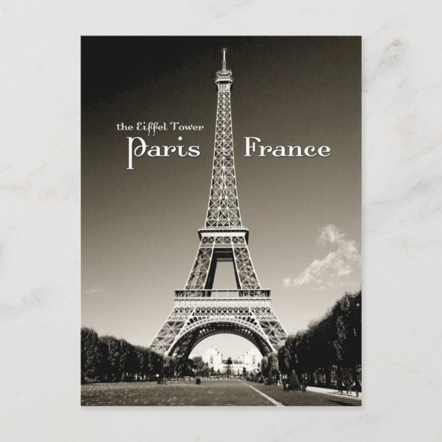 retro eiffel tower postcard (Front)