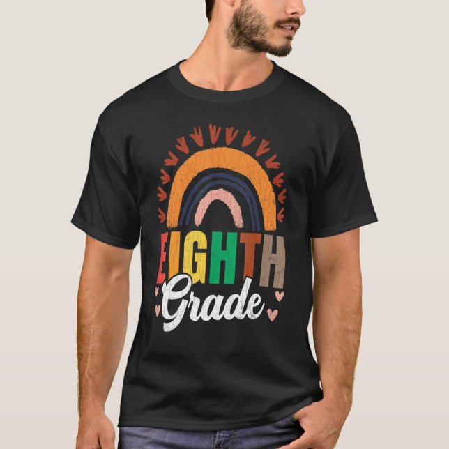 Retro Eighth Grade   First Day Back To School Grap T-Shirt (Front)