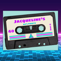 Retro Eighties Purple Mix Tape 40th Birthday Party