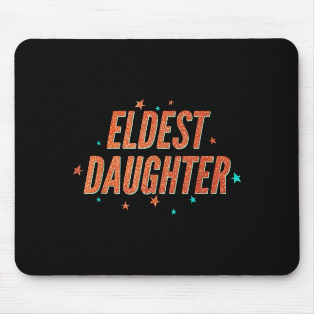 Retro Eldest Daughter Team Gift For Eldest Daughte Mouse Pad (Front)