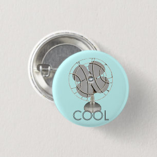 Retro Electric Fan 3 Cm Round Badge