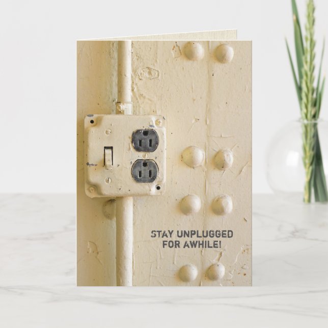 Retro electrical outlet and light switch card (Front)