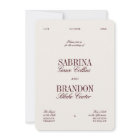 Retro Elegant Burgundy & Ivory Beige Wedding