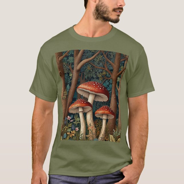 Retro elegant mushroom forest T-Shirt (Front)