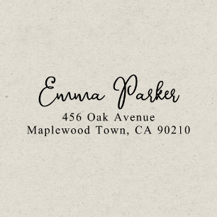 Retro Elegant Script Simple Self-inking Stamp