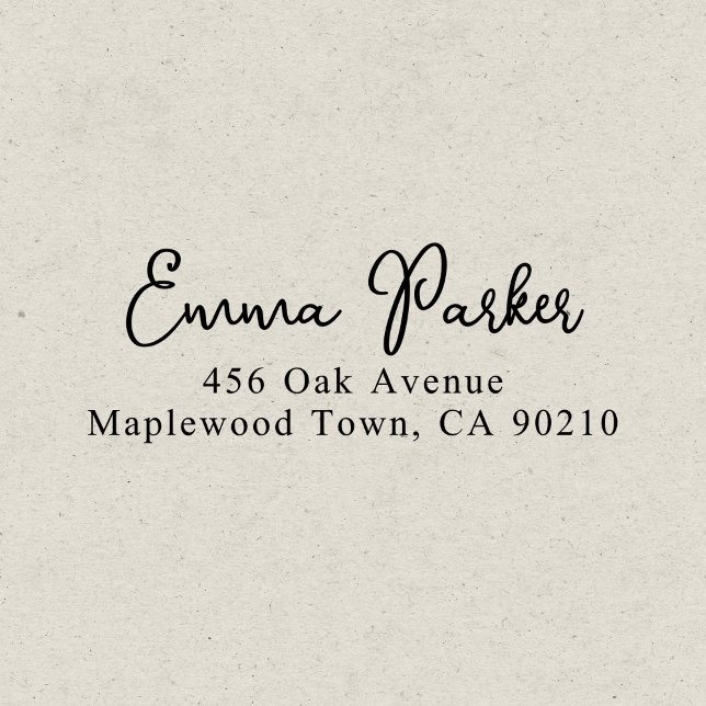 Retro Elegant Script Simple Self-inking Stamp (Creator Uploaded)