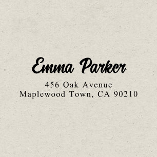 Retro Elegant Script Simple Self-inking Stamp