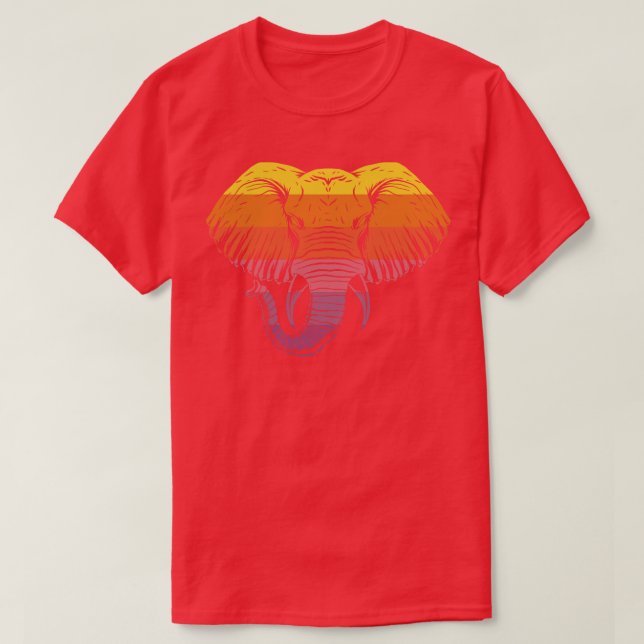 Retro Elephant 1 T-Shirt (Design Front)