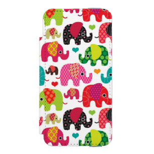 retro elephant kids pattern wallpaper incipio watson™ iPhone 5 wallet case