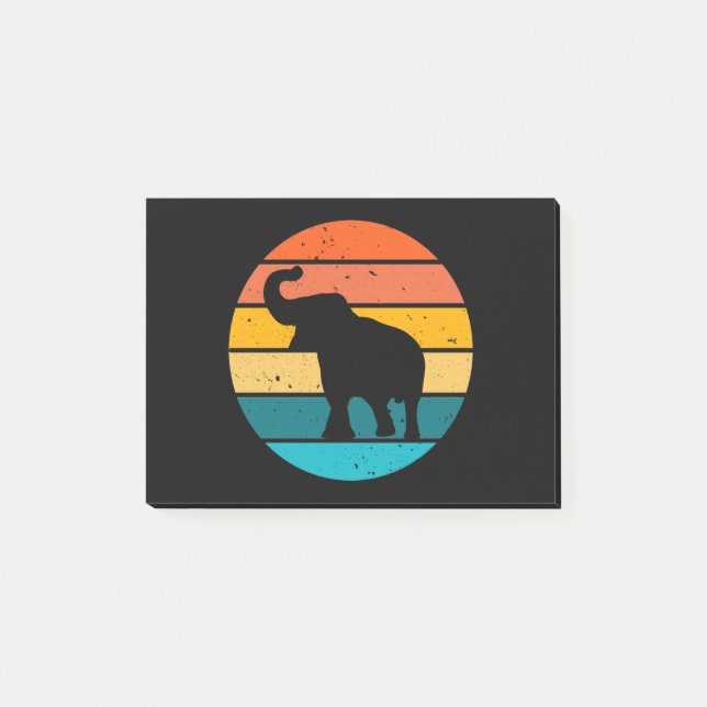 Retro Elephant Post-it Notes (Front)