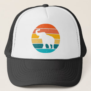 Retro Elephant Trucker Hat