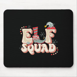Retro Elf Squad Christmas Matching Family Fun Chri Mouse Pad
