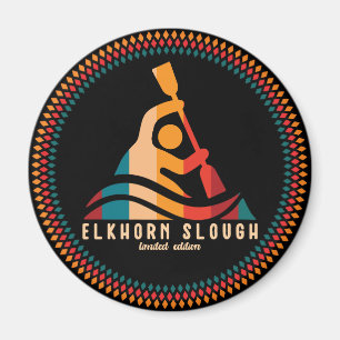Retro Elkhorn Slough Kayaking Magnet
