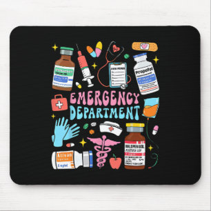 Retro Emergency Department Emergency Room Er Ed Nu Mouse Pad