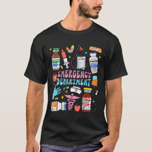 Retro Emergency Department Emergency Room Er Ed Nu T-Shirt