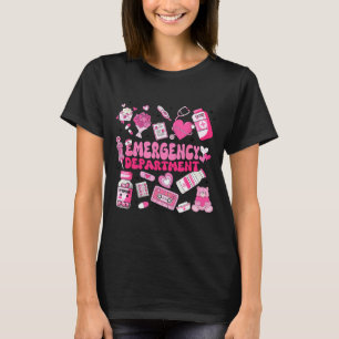 Retro Emergency Department Nk Valentine Er Nurse W T-Shirt
