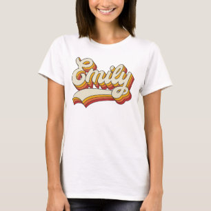 Retro Emily Name 70s Vintage Design T-Shirt