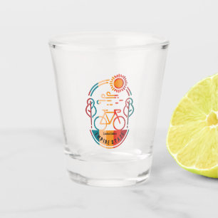 Retro Empire State Trail Bike Trail Shot Glass