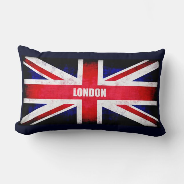 Retro England Flag/Union Jack Lumbar Cushion (Front)